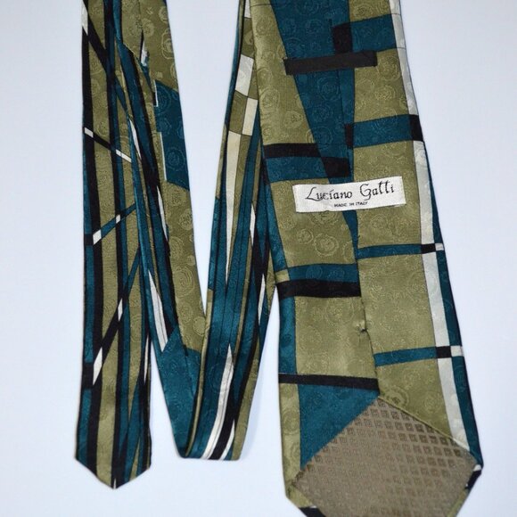 Vintage Luciano Gatti Classic Necktie Modern Geometric Business Casual Retro - Picture 3 of 3